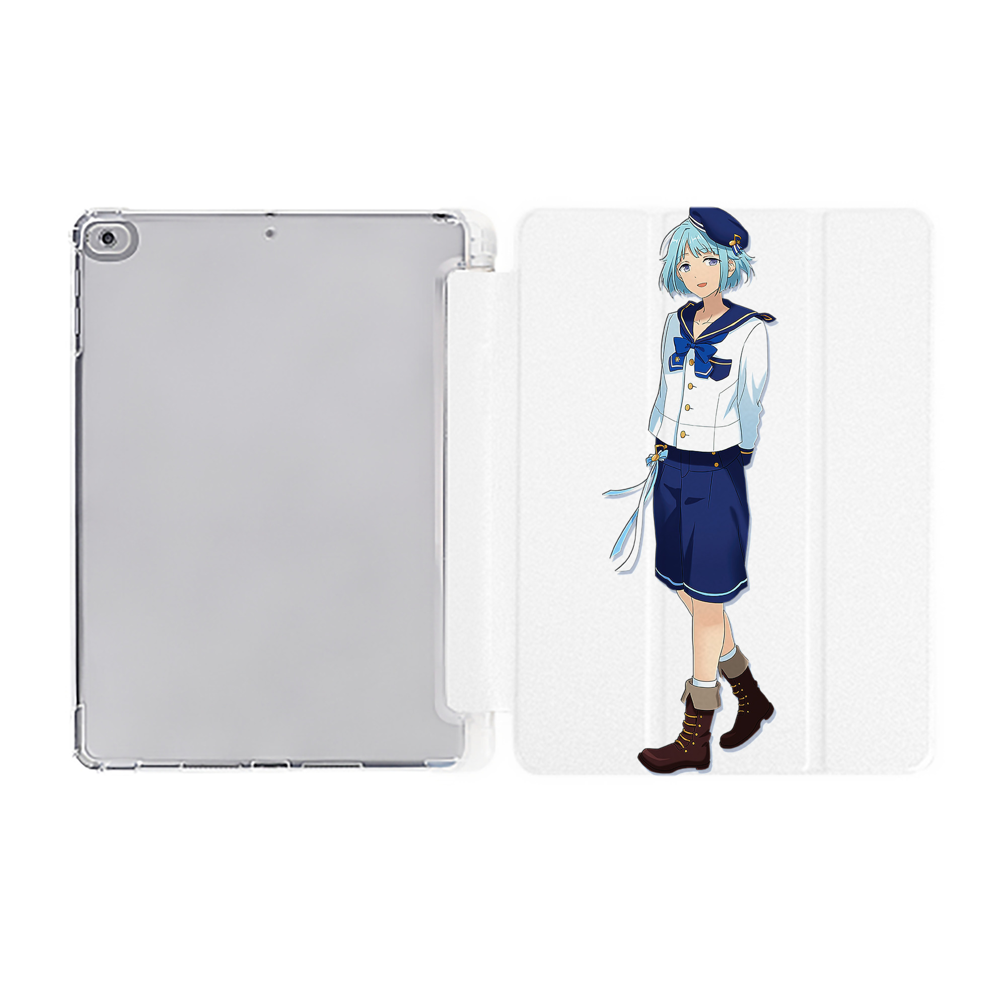 （画像用） あんさんぶるスターズ! Ensemble Stars IPad ケース ペン収納付き 三つ折りスタンド PUレザー×シリコン 対応機種9.5/10.5/10.9インチ